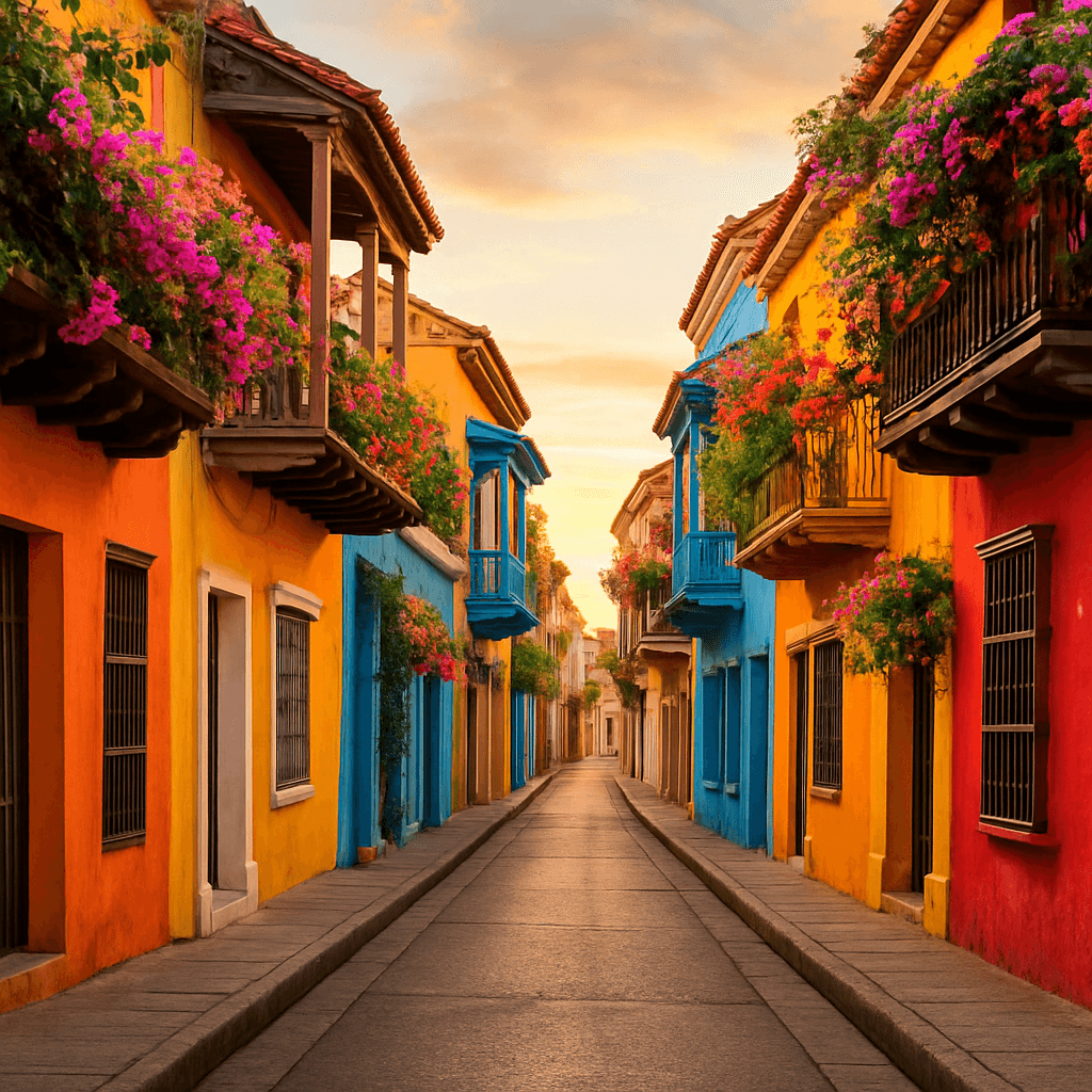Calles coloniales de Cartagena de Indias