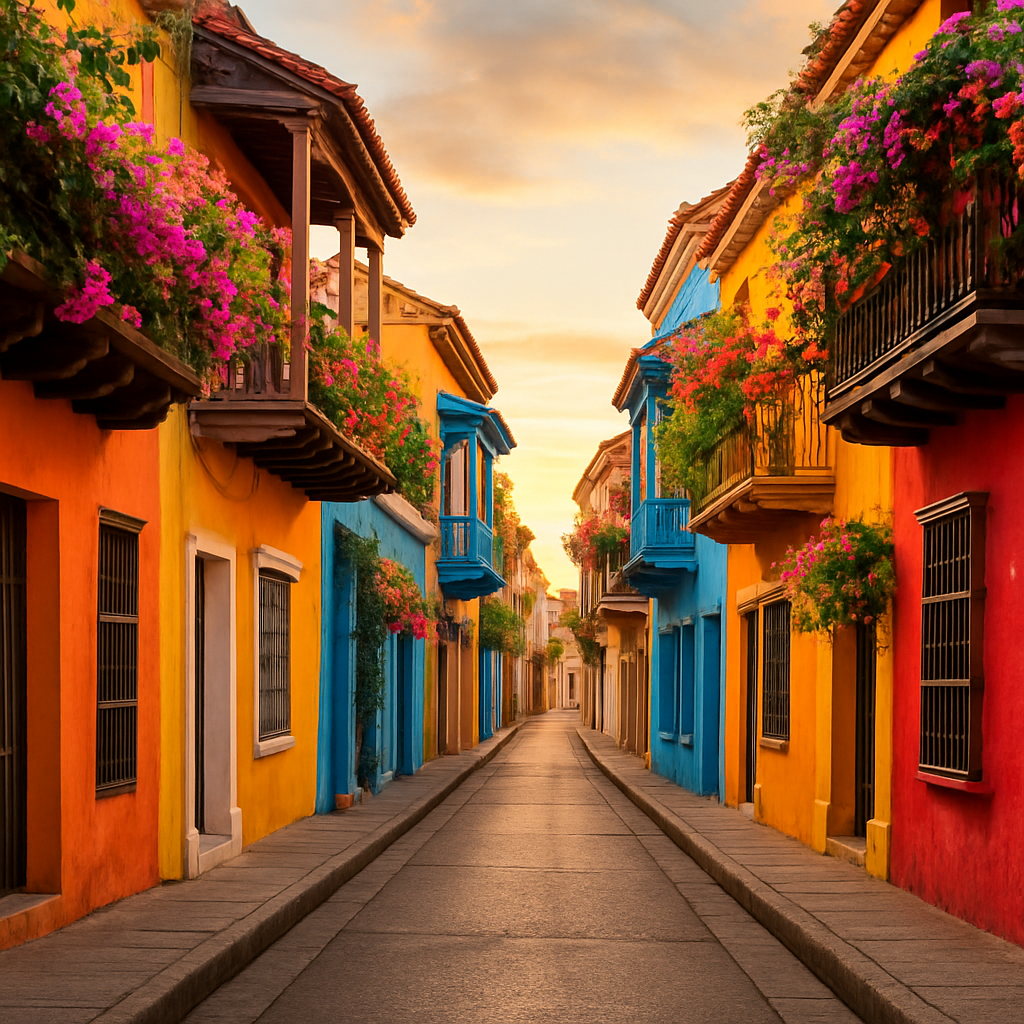 Calles coloniales de Cartagena de Indias